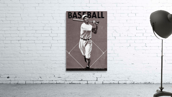 1934 Vintage Black and White Baseball Art Wall Preview