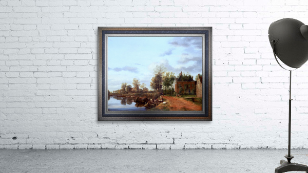 A Country House on the Vliet near Delft by Jan van der Heyden Classical Fine Art Xzendor7 Old Masters Reproductions Wall Preview