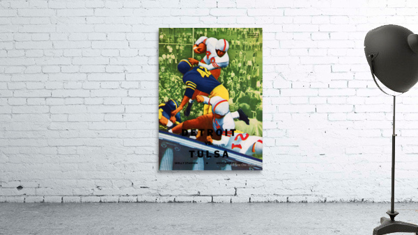1953 Detroit vs. Tulsa Football Program Art Sale Wall Preview