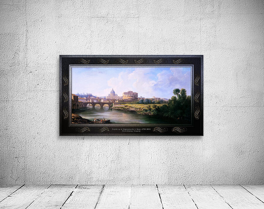Gezicht op de Engelenburcht te Rome by Pierre-Antoine Demachy Classical Fine Art Xzendor7 Old Masters Reproductions Wall Preview