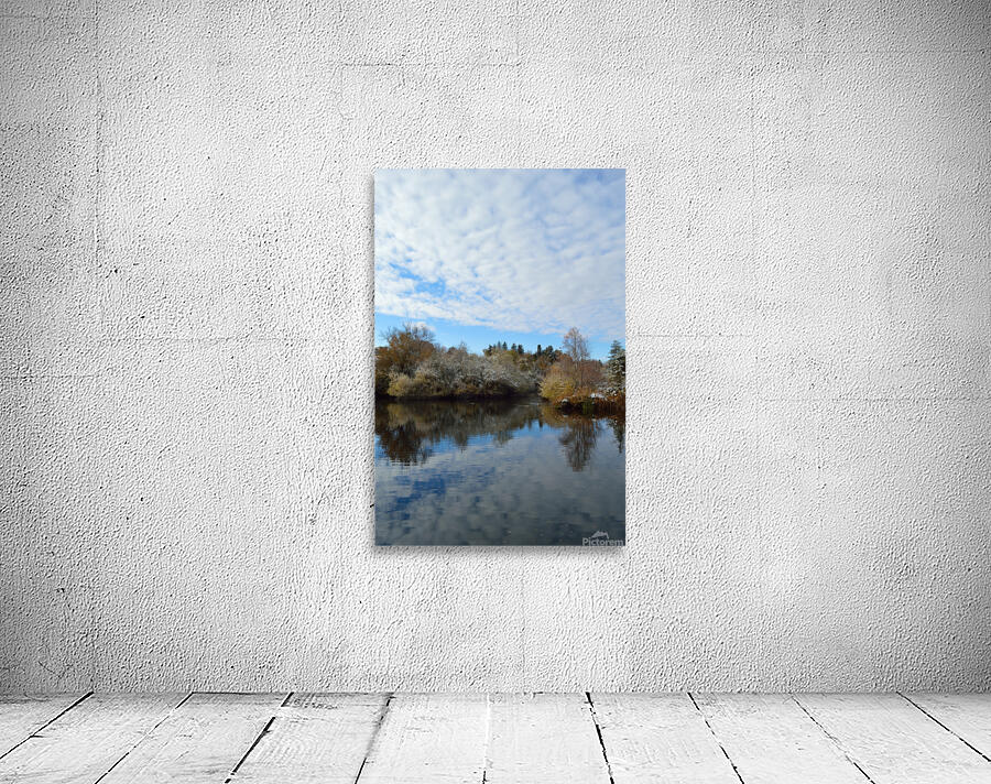 New Snow and Cloud Reflections by Michelle K Wood