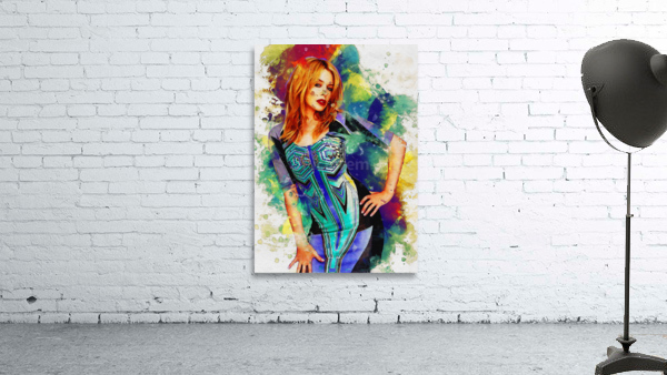 Kylie Minogue Portrait Smudge by Gunawan Rb Wall Art