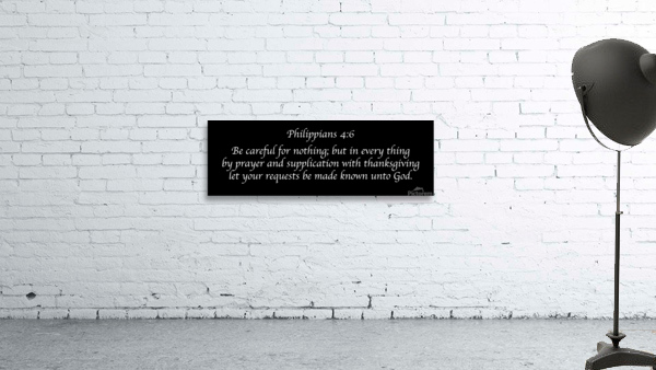 Philippians 4:6 Panoramic Black by Artistic Bible