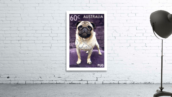 2013 AUSTRALIA Pug Dog Postage Stamp Wall Preview