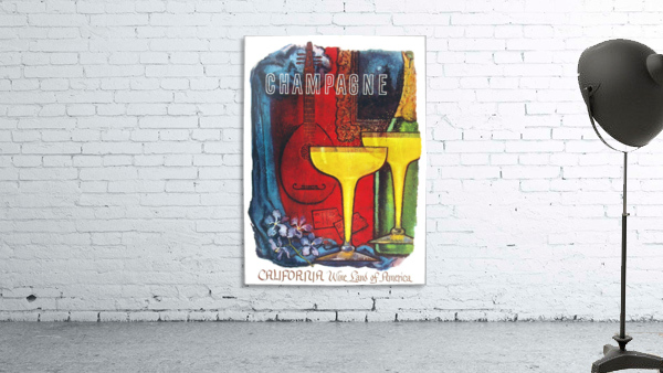 Champagne from California Wine Land of America by VINTAGE POSTER