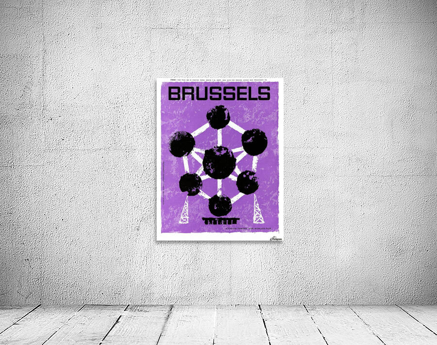 Poster for the Atomium Tower in Brussels, World Fair 1958 Wall Preview