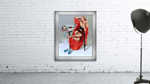 A Bouquet Of Roses by Gil Elvgren Vintage Remastered Xzendor7 Old Masters Art Reproductions Wall Preview