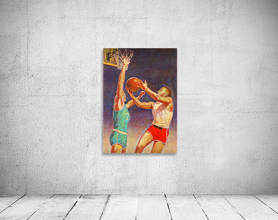 1960 Basketball Art Remix Impressionism Style Wall Preview