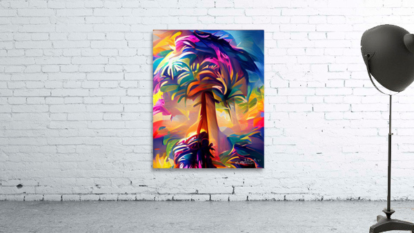 Naples Paradise Rainbow Palm Tree Wall Preview