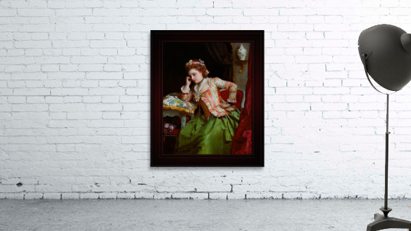 A Pensive Moment by Gustave Jacquet Remastered Xzendor7 Classical Fine Art Old Masters Reproductions Wall Preview