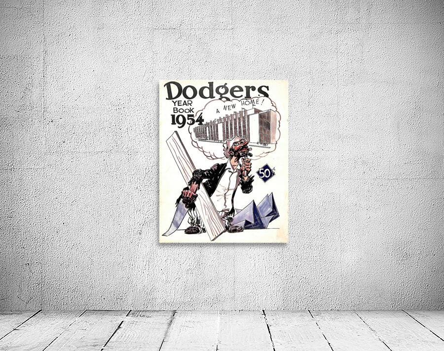 1954 BROOKLYN DODGERS Program Wall Preview
