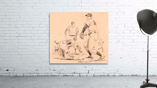1959 Baseball Sketch Art  Wall Preview