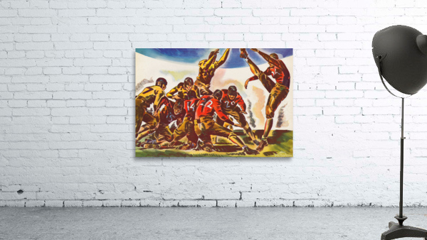 1934 Vintage Football Gameday Art by Richard Stevens  Wall Preview