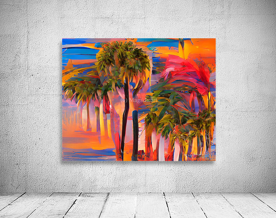 Palm Tree Art Wall Preview