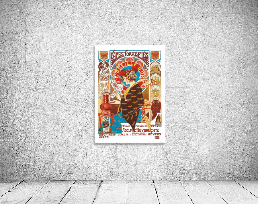 French Art Nouveau Vintage Illustration Coffee Poster by VINTAGE POSTER