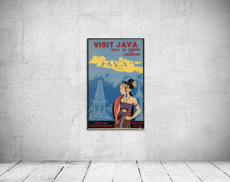 Visit Java travel poster by VINTAGE POSTER