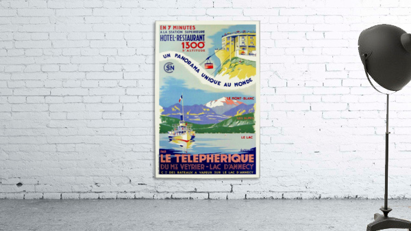 Le Telepherique du Mount Veyrier Travel Poster Wall Preview