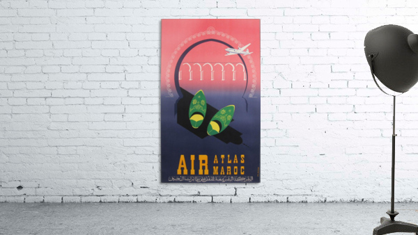 Air Atlas Maroc original advertising lithography vintage poster by VINTAGE POSTER