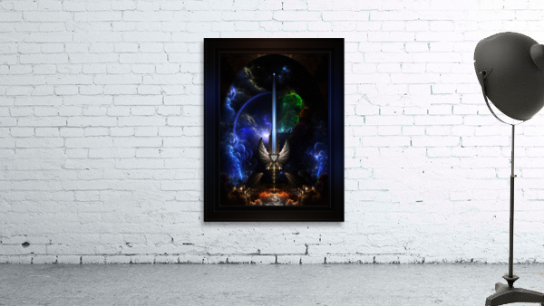 The Angel Wing Sword Of Arkledious Space Fractal Art Fantasy Sword Spacescape Composition Wall Preview