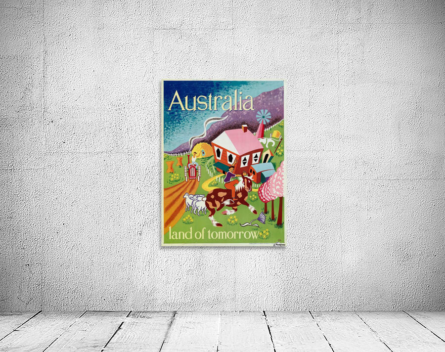 Australia Land of Tomorrow poster by VINTAGE POSTER