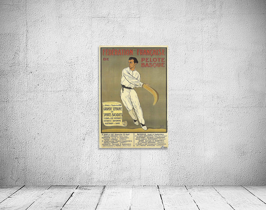 Vintage poster for Federation Francaise de Pelote Basque by VINTAGE POSTER