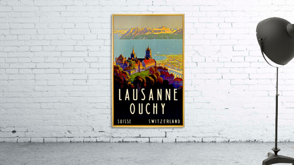 Lausanne Switzerland Travel Poster by VINTAGE POSTER