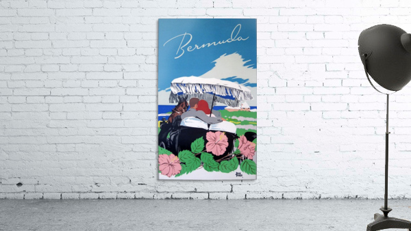 Bermuda Beach vintage travel poster by VINTAGE POSTER