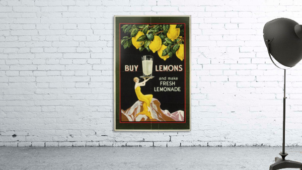 Buy lemons and make lemonade vintage poster Wall Preview