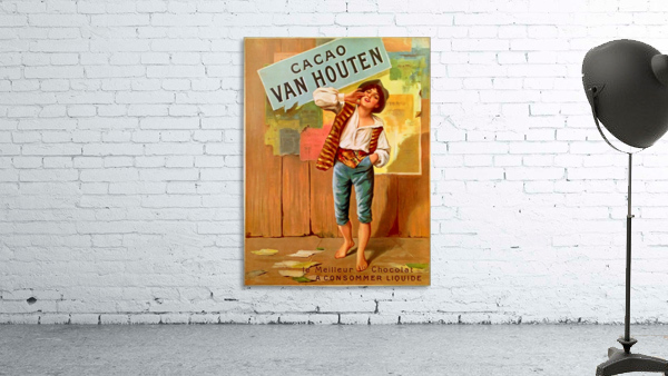 French Art Nouveau Period Poster for Cacao Van Houten by VINTAGE POSTER