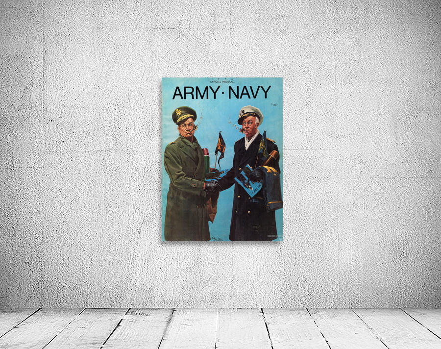 1973 Army vs. Navy Football Program Cover Canvas Wall Preview