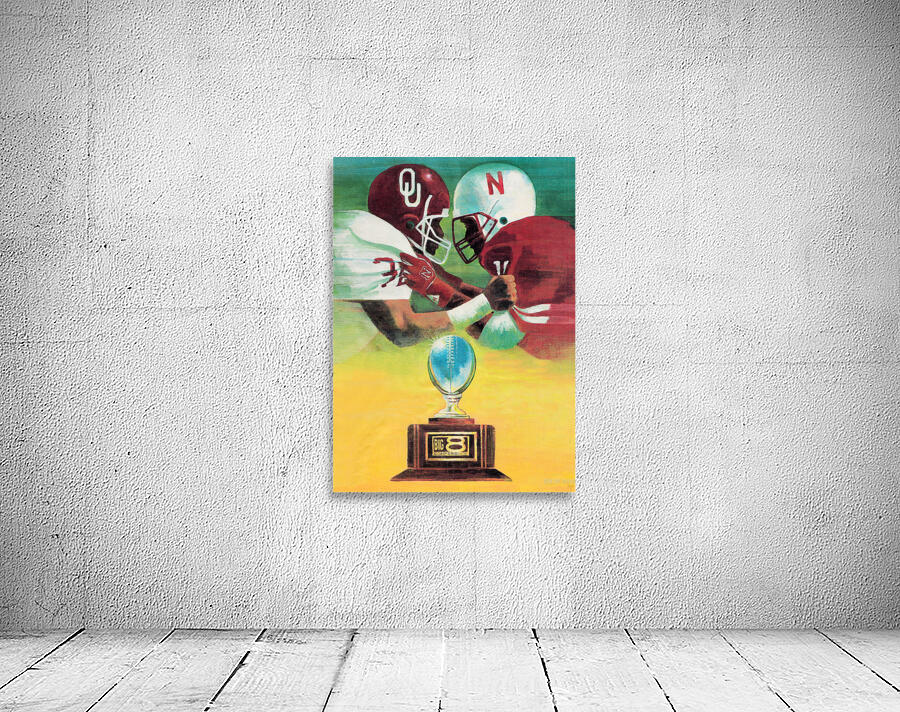 1987 Oklahoma vs. Nebraska Football Art Wall Preview