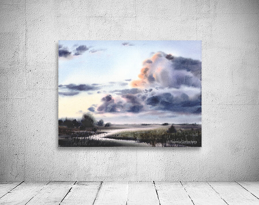 Field and river by Eugenia Gorbacheva