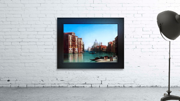 View of Canal Grande in Venice by Gustaf Wilhelm Palm Remastered Xzendor7 Classical Fine Art Old Masters Reproductions Wall Preview