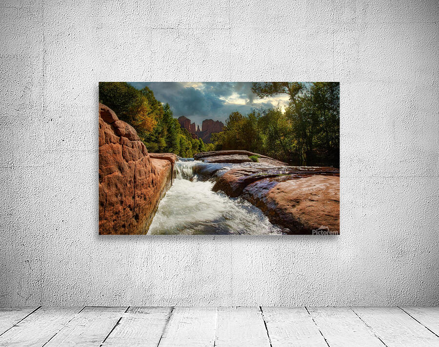 Red Rock Crossing Clouds Wall Preview