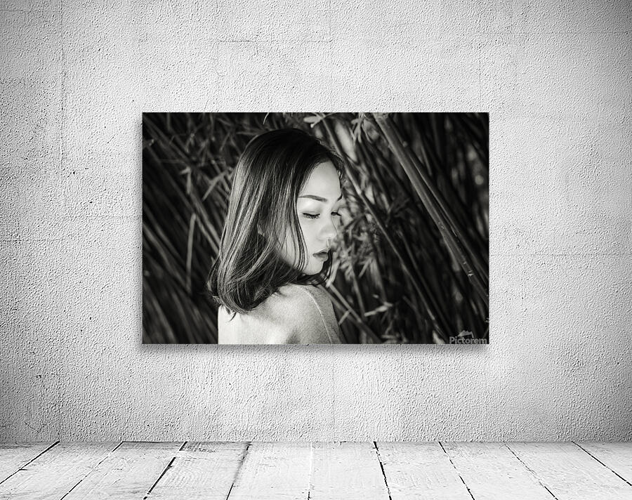 Young Chinese black and white portrait Wall Preview