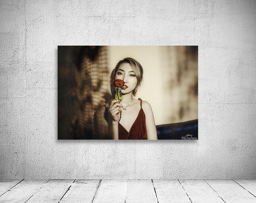 Young chinese woman vintage studio portrait by Philippe Lejeanvre