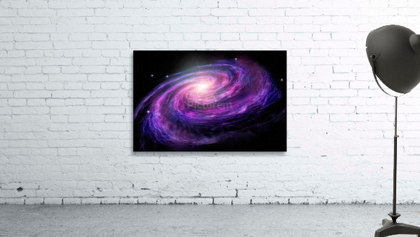 Spiral Galaxy in deep spcae 3D illustration by Alex Mit