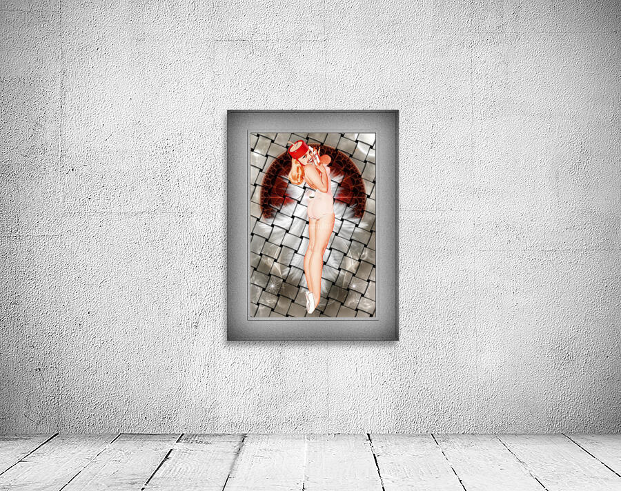 Bell Hop Pinup Girl Calendar Illustration by George Petty Remastered Vintage Retro Xzendor7 Art Reproductions Wall Preview