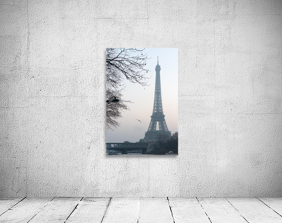 Eiffel tower early morning in the haze by Philippe Lejeanvre