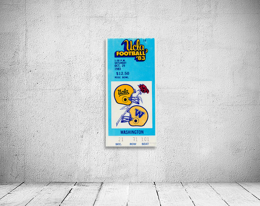 1983 Washington vs. UCLA Football Ticket Canvas Art Wall Preview