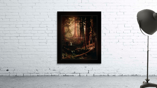 Giant Redwood Trees of California by Albert Bierstadt Remastered Xzendor7 Classical Fine Art Old Masters Reproductions Wall Preview