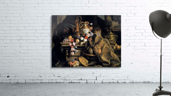 Still life of flowers and fruits Wall Preview