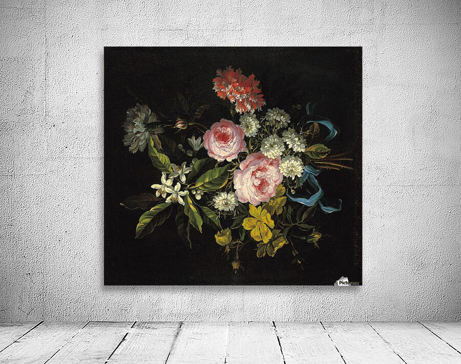 Bouquet of Chamomile, French roses and other flowers by Jean Baptiste Monnoyer