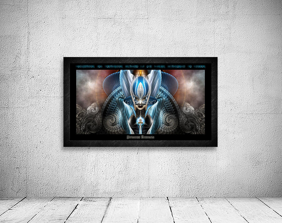 Princess Arsencia The Symbols Of Arnoontraak Fractal Art Sci-Fantasy Portrait by Xzendor7 Wall Preview