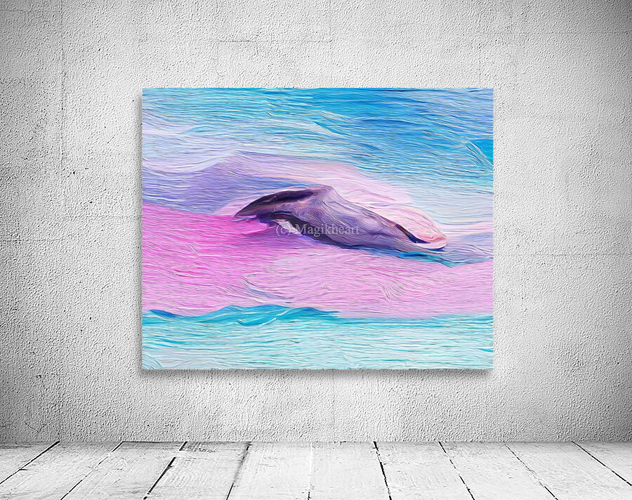 Pink Aqua Naples Beach Dolphin Wall Preview
