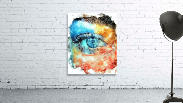 Blue Eye Watercolor Wall Preview