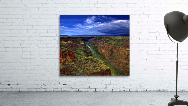 THE RIO GRANDE GORGE NEAR TAOS NEW MEXICO  by LES MAYERS 