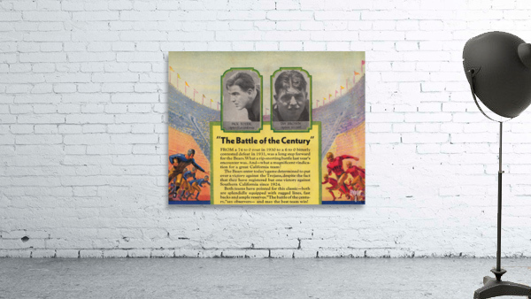 1932 Cal Bears vs. USC Trojans Football Art Wall Preview