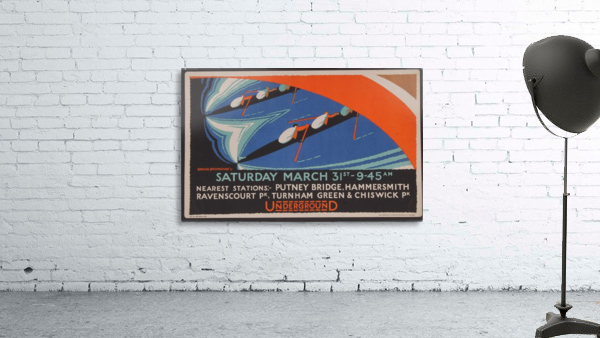 London Underground advertising poster, for the University Boat Race by VINTAGE POSTER