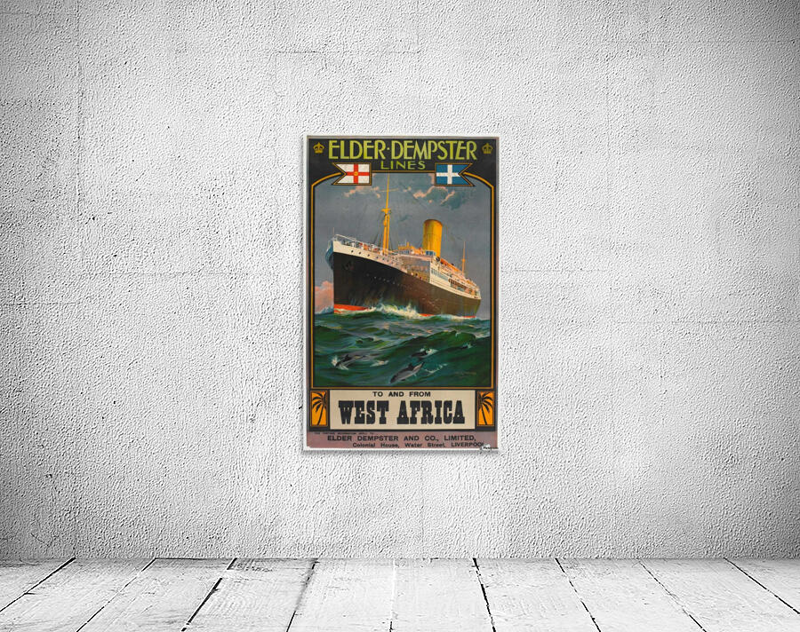 Vintage cruise poster for West Africa Wall Preview